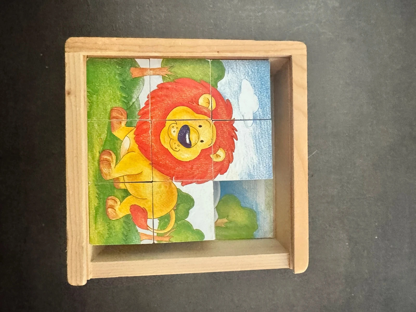 Wooden cube puzzle – several animals – photo 2